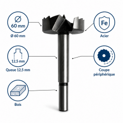 Leman Meche Faconner Acier D60 Q12,5 LEMAN Kobleo