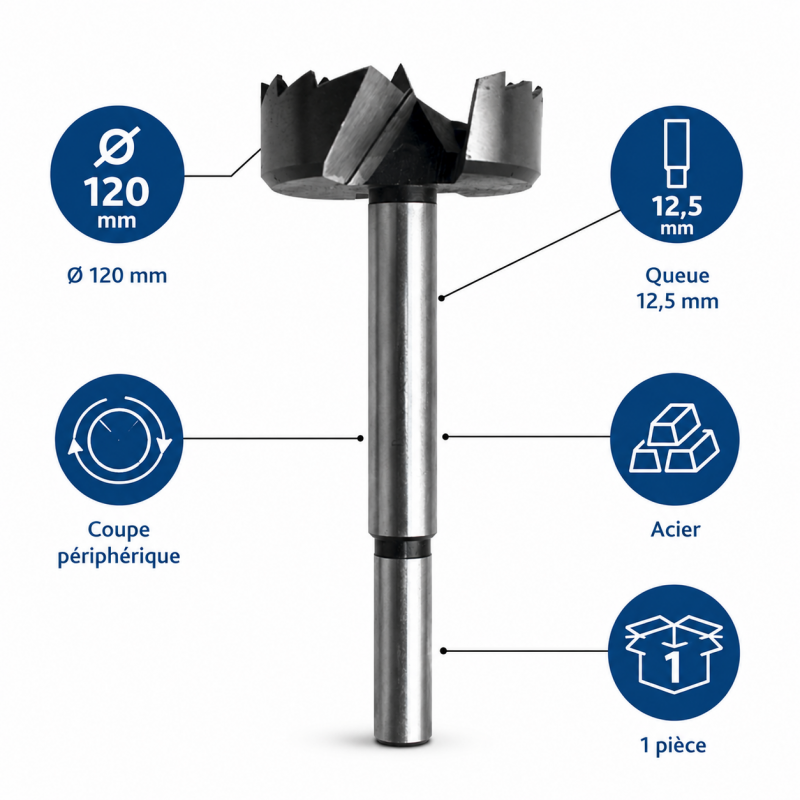 Leman Meche Faconner Acier D120 Q12,5 LEMAN Kobleo