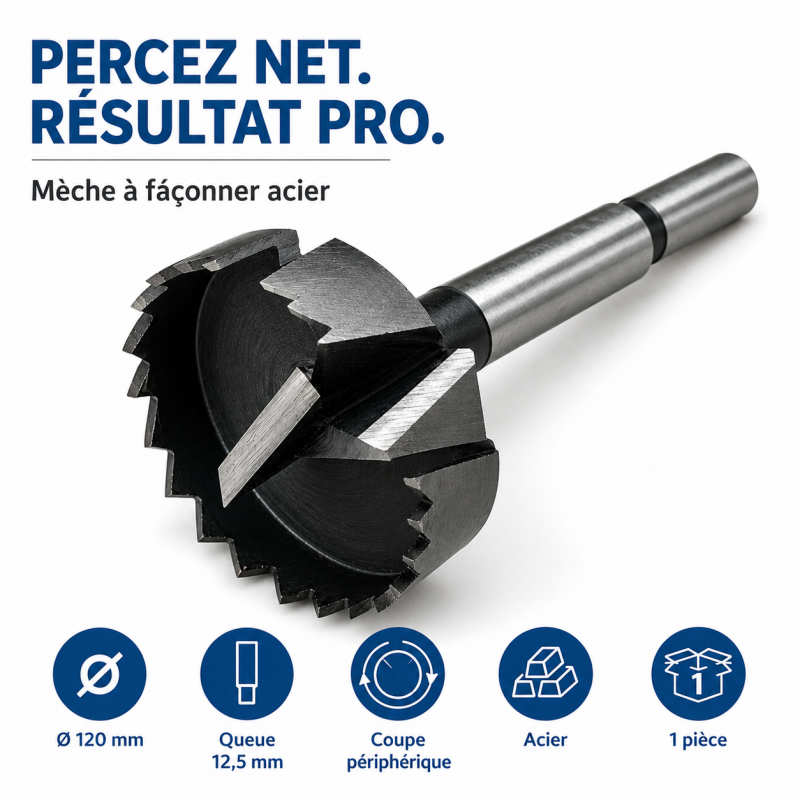 Leman Meche Faconner Acier D120 Q12,5 LEMAN Kobleo