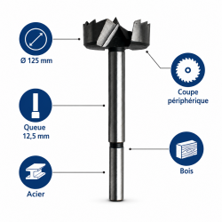 Leman Meche Faconner Acier D125 Q12,5 LEMAN Kobleo