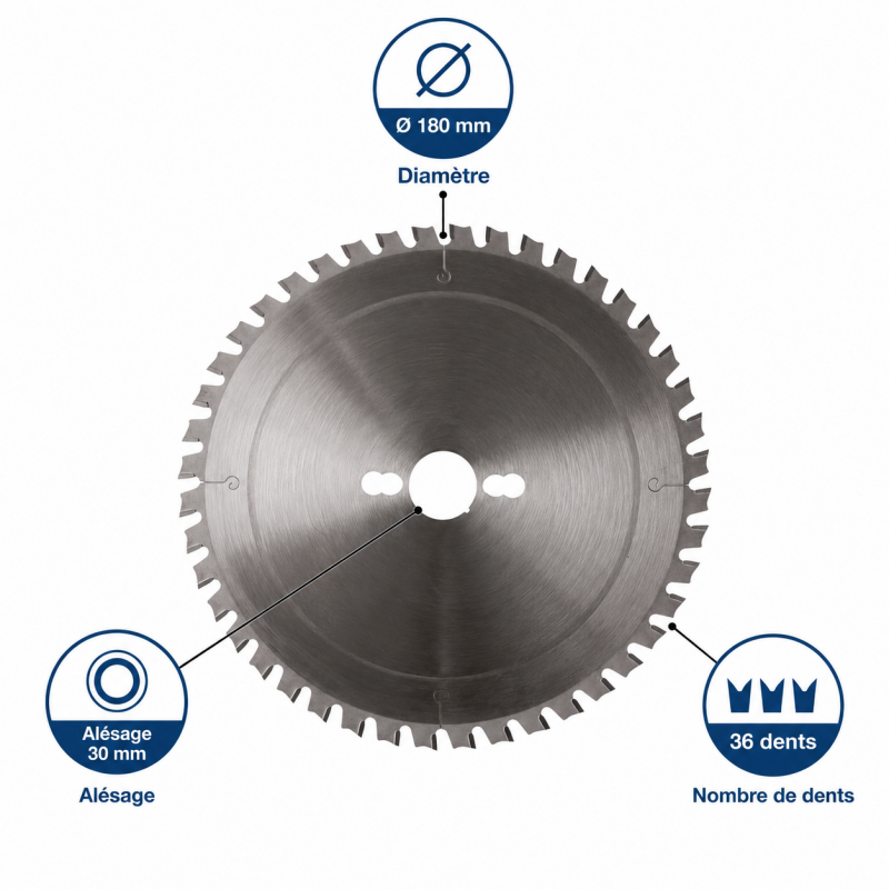 Leman Lame Scie Circulaire Carbure D. 180 mm Dry Cutter, Leman Kobleo