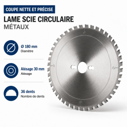 Leman Lame Scie Circulaire Carbure D. 180 mm Dry Cutter, Leman Kobleo