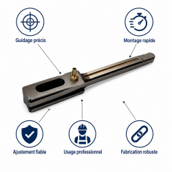 Leman Guide de Mortaiseuse 30 x 30 x 150 mm Pas B Pro, Leman Kobleo