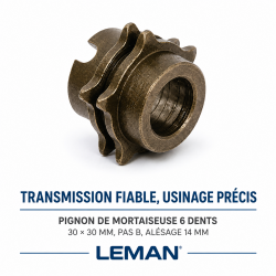 Leman Pignon Mortaiseuse 6 Dents 30 x 30 mm Pro, Leman Kobleo