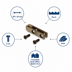 Leman Embout de Rechange Mortaiseuse 28 x 35 mm Pas A, Leman Kobleo