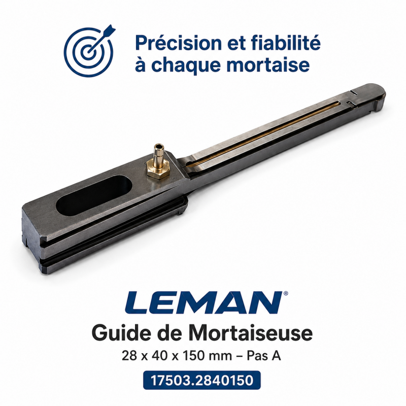 Leman Guide de Mortaiseuse 28 x 40 x 150 mm Pas A Pro, Leman Kobleo