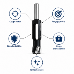 Leman Meche a Bouchonner WS D. 40 mm en Acier Pro, Leman Kobleo