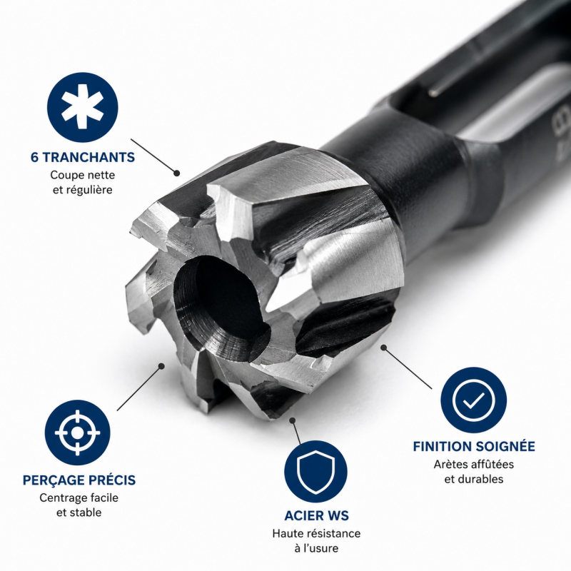 Leman Meche a Bouchonner WS D. 45 mm en Acier Pro, Leman Kobleo