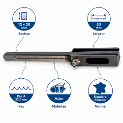 Leman Guide Mortaisage Sect. 13x20 L50 LEMAN Kobleo