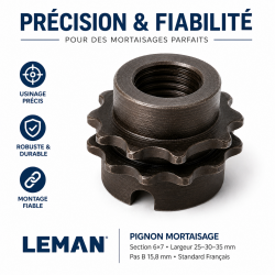 Leman Pignon Mortaisage Sect. 6x7 L25-30-35 LEMAN Kobleo