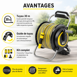 Karcher Devidoir Portable HR 4.30 Set Tuyau de 30 m, Fixation Murale, Karcher Kobleo