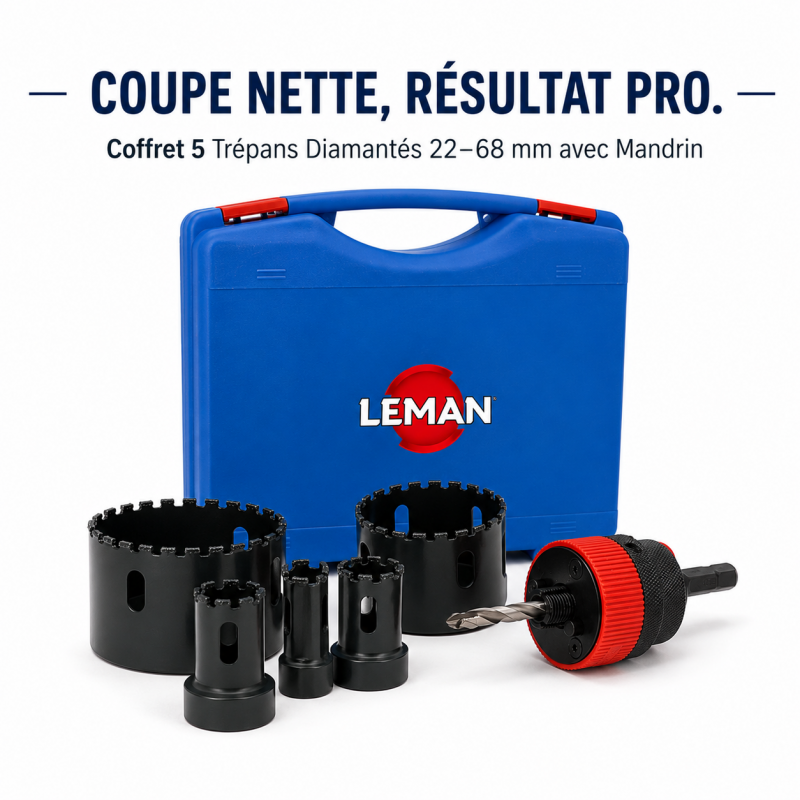 Leman Coffret 5 Trepans Diamantes LEMAN Kobleo