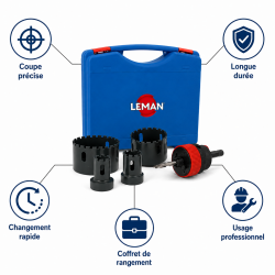 Leman Coffret 5 Trepans Diamantes LEMAN Kobleo