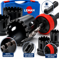 Leman Coffret 5 Trepans Diamantes LEMAN Kobleo