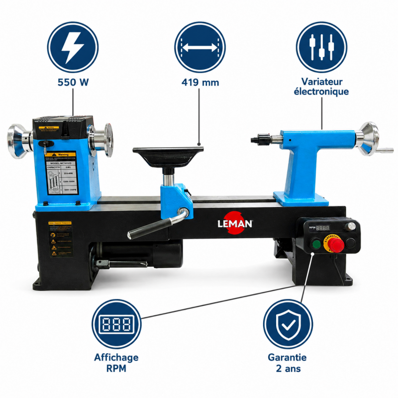 Leman Tour a Bois 419mm 550W LEMAN Kobleo