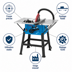 Leman Scie sur Table D250 1800W FIXTEC Kobleo