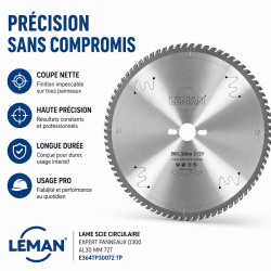 Leman Lame Scie Expert Panneaux D300 72T LEMAN Kobleo