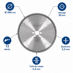 Leman Lame Scie Expert Panneaux D300 72T LEMAN Kobleo