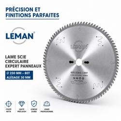Leman Lame Scie Expert Panneaux D250 80T LEMAN Kobleo