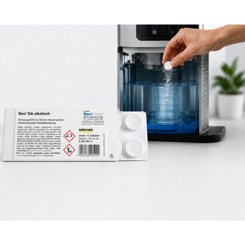 Karcher Bevi Tab Alcalin pour Fontaine a Eau, 10 Tablettes, Karcher Kobleo