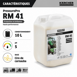 Karcher Cire Chaude PressurePro RM 41 Bidon de 10 L pH 5, Karcher Kobleo