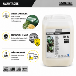 Karcher Cire Chaude PressurePro RM 41 Bidon de 10 L pH 5, Karcher Kobleo