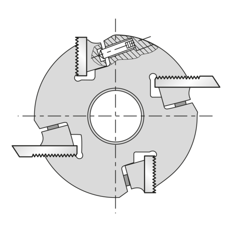 Porte-Outils Couteaux Dos Crante D. 122 mm, Leman