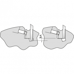 Porte-Outils Couteaux Dos Crante D. 122 mm, Leman