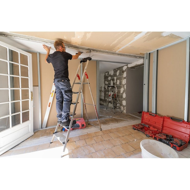 Hailo Escabeau de sécurité ProfiStep XXL 6 marches Ht travail 3,05m Hailo Kobleo