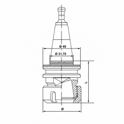 Leman Cone ISO 30 Couronne Crantee ER40 CNC, Leman Kobleo
