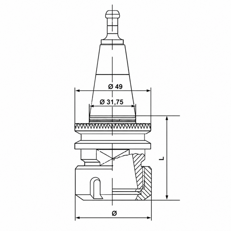 Leman Cone ISO 30 Couronne Crantee GR25 CNC, Leman Kobleo