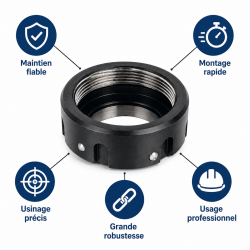 Leman Ecrou GR25 48x2.0 Equilibre pour CNC Pro, Leman Kobleo