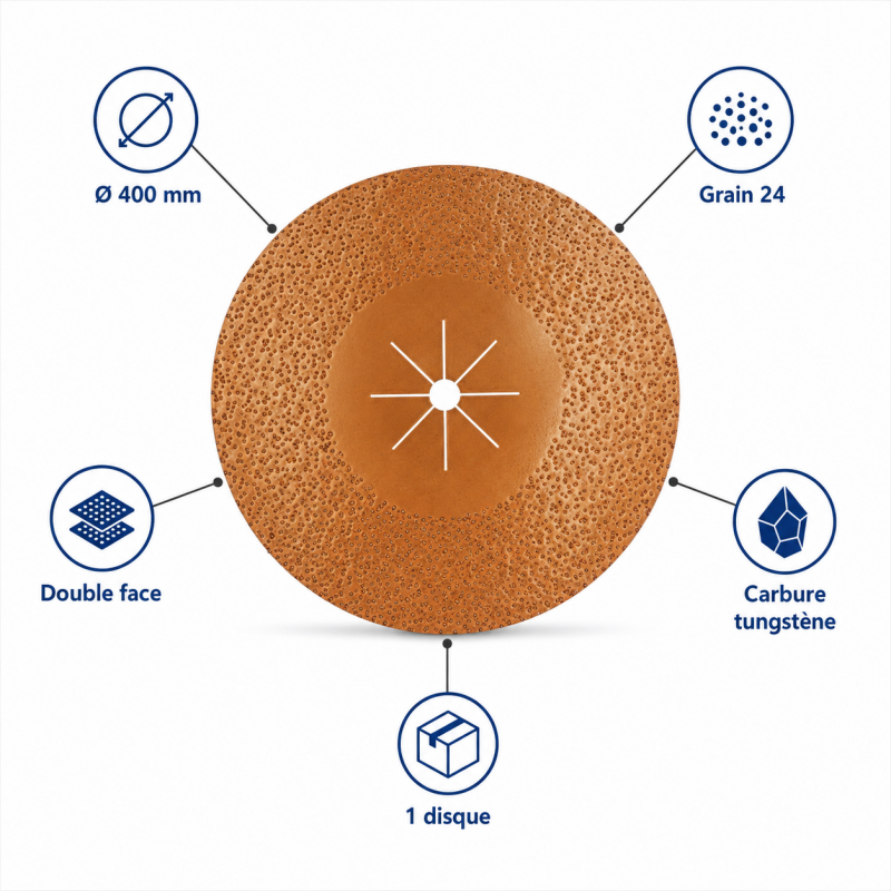 Leman Disque Sol Carbure D400 Gr24 LEMAN Kobleo