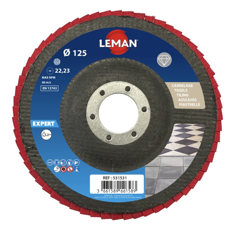 Leman Disque Lamelles Diamant D125 Gr200 LEMAN Kobleo