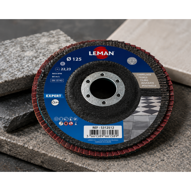 Leman Disque Lamelles Diamant D125 Gr120 LEMAN Kobleo