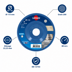 Leman Disque Lamelles Diamant D115 Gr200 LEMAN Kobleo