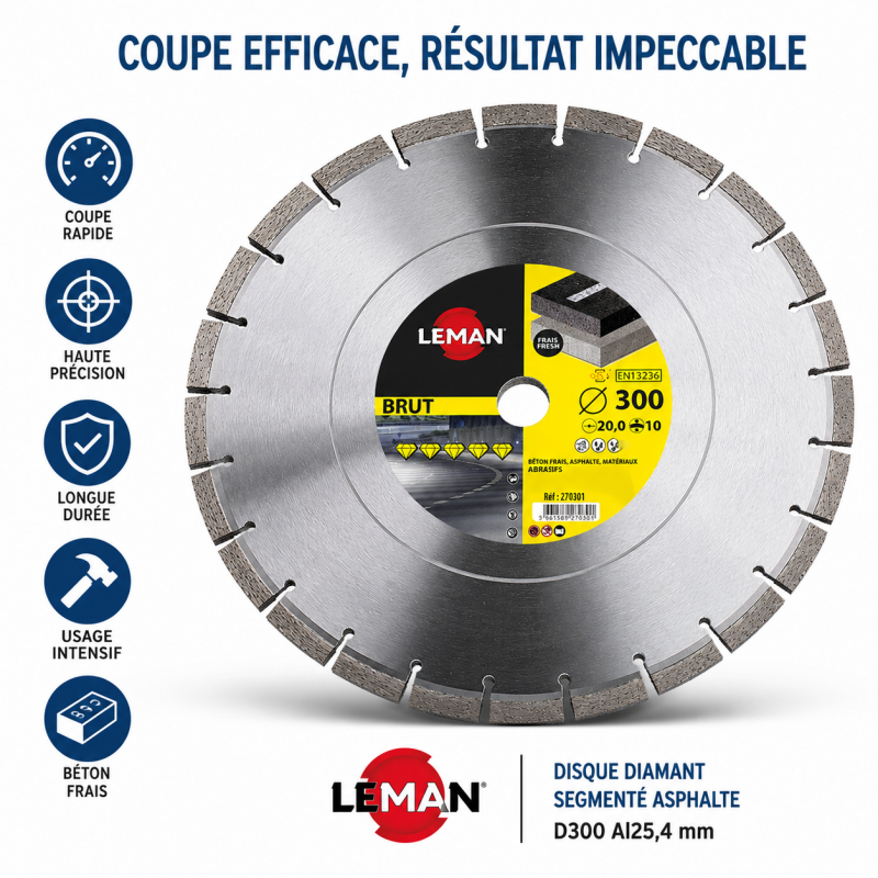 Leman Disque Diamant Asphalte D300 LEMAN Kobleo