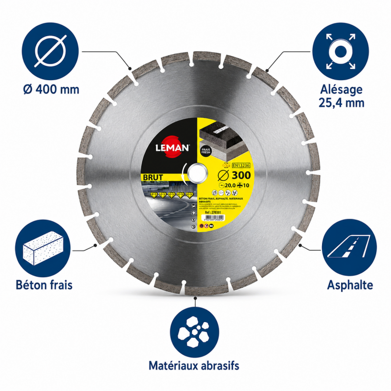 Leman Disque Diamant Asphalte D400 LEMAN Kobleo