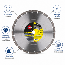Leman Disque Diamant Asphalte D350 LEMAN Kobleo