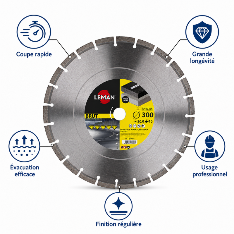 Leman Disque Diamant Asphalte D350 LEMAN Kobleo