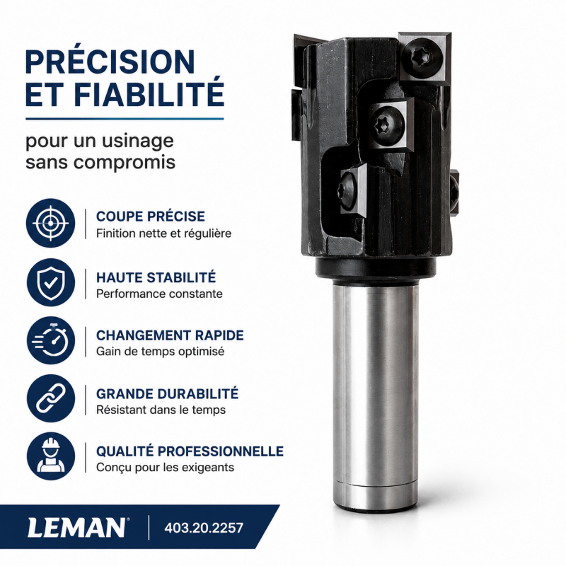 Leman Porte-Outils Calibrer CNC D. 22 mm Queue 20 mm, Leman Kobleo