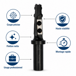 Leman Porte-Outils Calibrer CNC Queue 20 mm LU 58 mm, Leman Kobleo