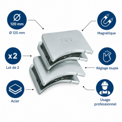 Leman 2 Positionneurs Magnet. Fers D120 LEMAN Kobleo