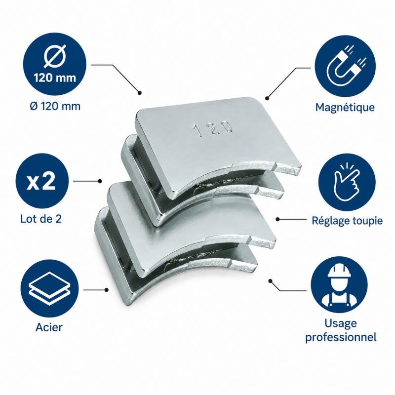 Leman 2 Positionneurs Magnet. Fers D120 LEMAN Kobleo