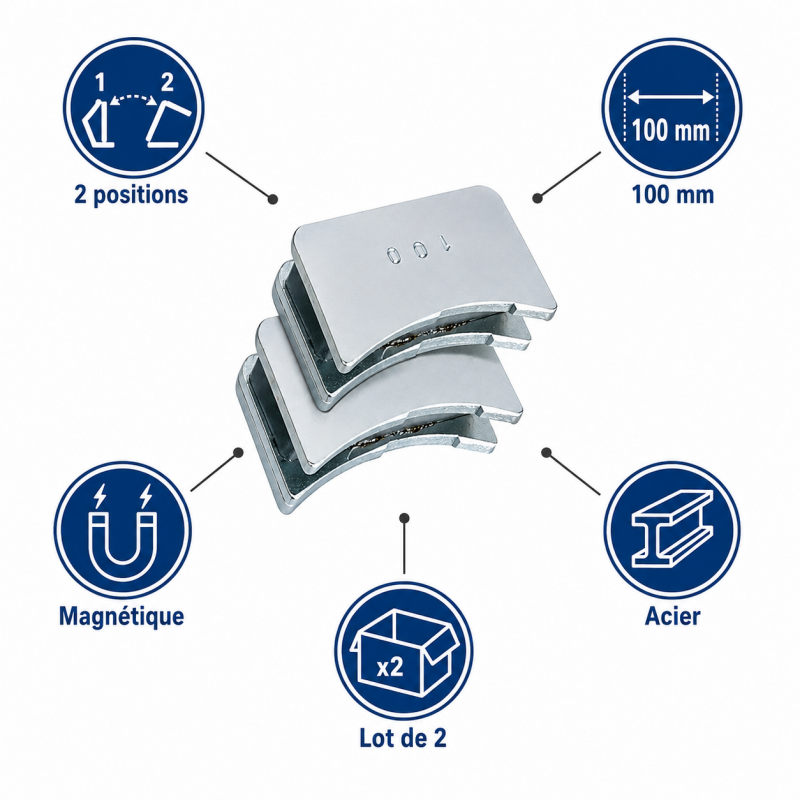 Leman 2 Positionneurs Magnet. Fers D100 LEMAN Kobleo