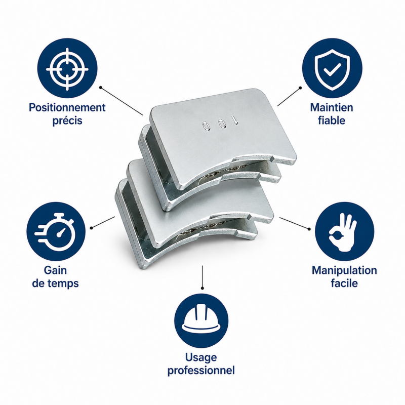 Leman 2 Positionneurs Magnet. Fers D100 LEMAN Kobleo