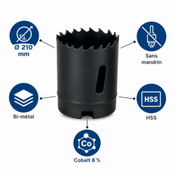 Leman Trepan Bi-Metal D210 sans Mandrin LEMAN Kobleo