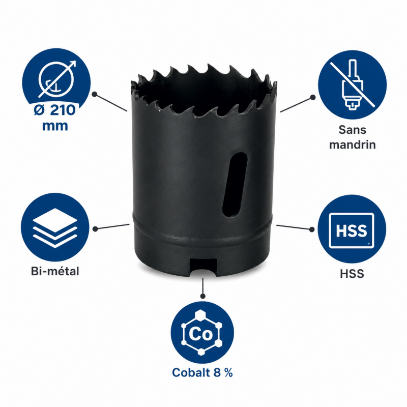 Leman Trepan Bi-Metal D210 sans Mandrin LEMAN Kobleo