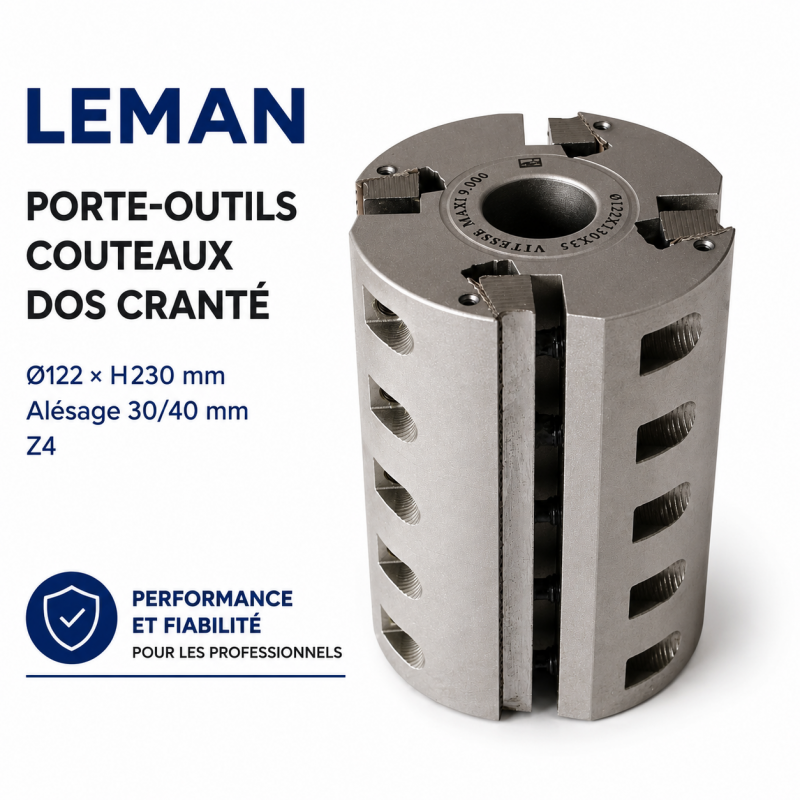 Porte-Outils Couteaux Dos Crante D. 122 mm, Leman