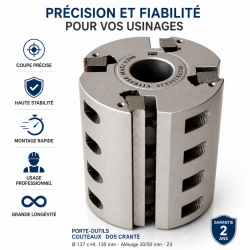 Porte-Outils Couteaux Dos Crante D. 137 mm, Leman